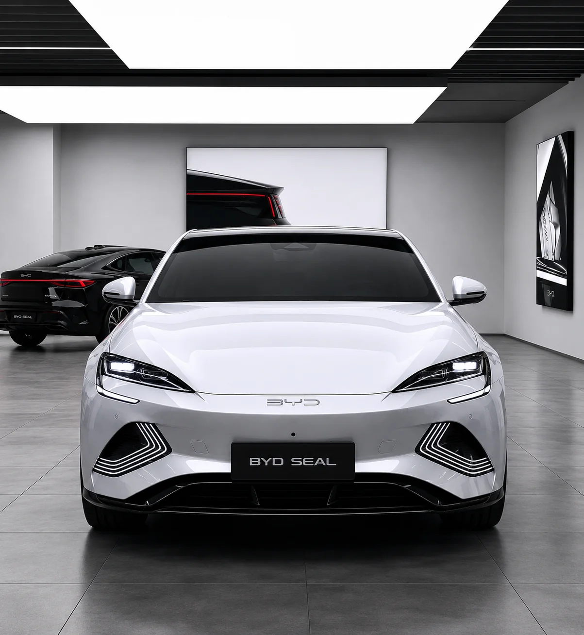 BYD Seal in the approved AECCO showroom artwork