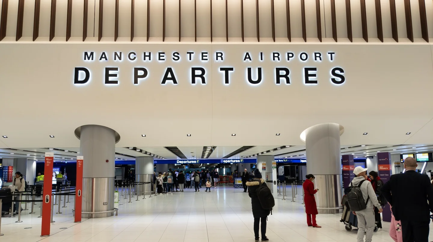 Manchester Airport departures hall